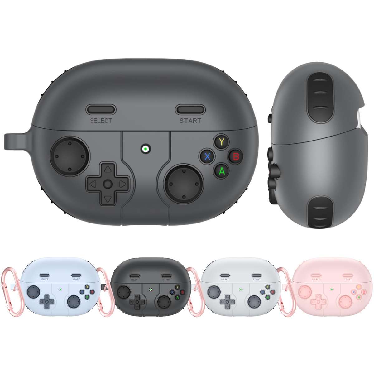 For Huawei FreeClip 2 Retro Game Console Style Silicone Earbuds Case(Light Grey)