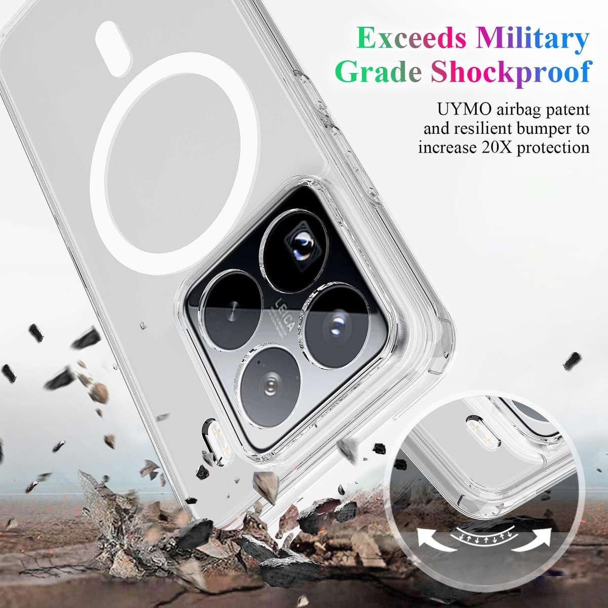 For Xiaomi 15 Pro MagSafe Clear Acrylic PC Hybrid TPU Phone Case(Transparent)