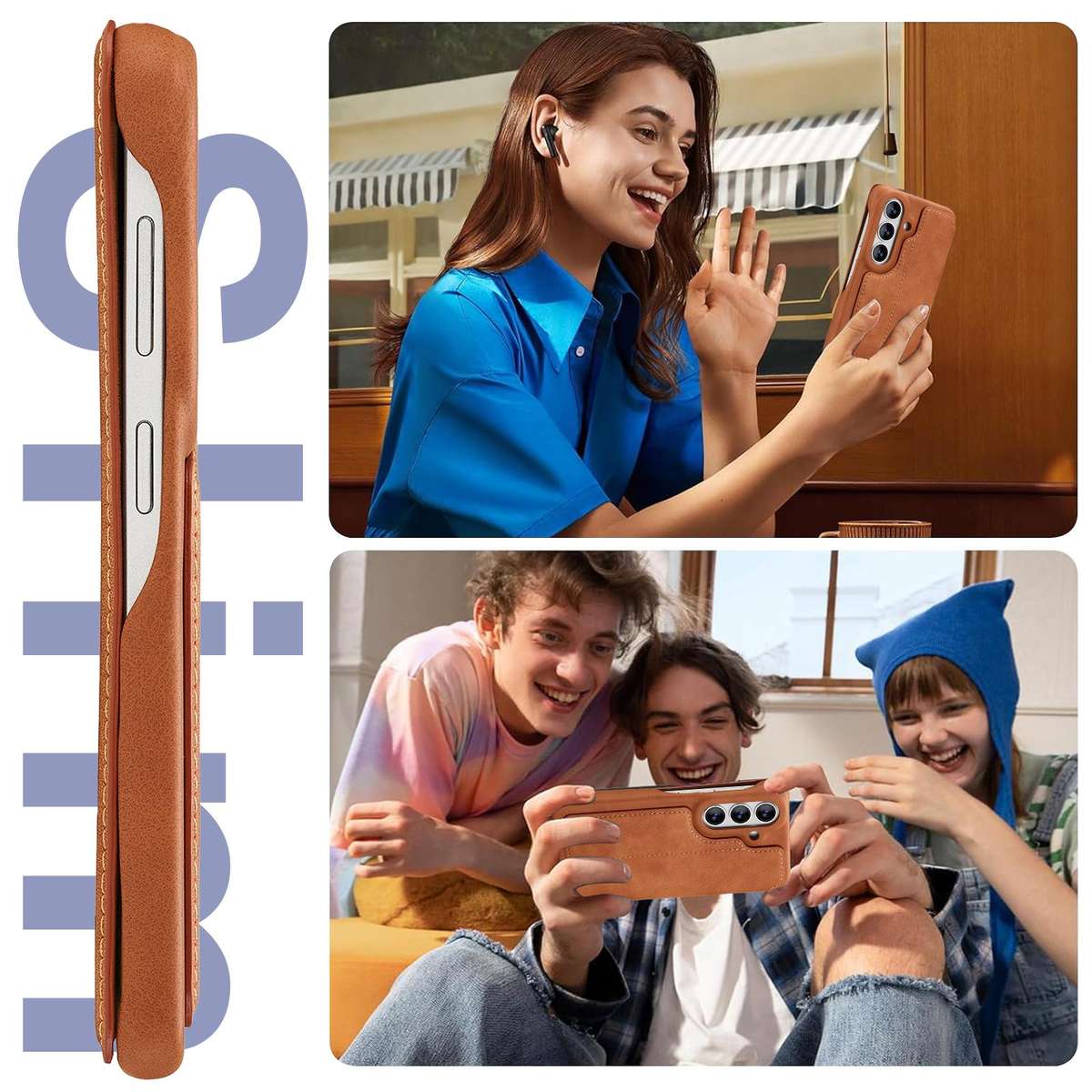 For Samsung Galaxy S26 5G LC.IMEEKE Hon Ancient Series Flip Leather Phone Case(Brown)