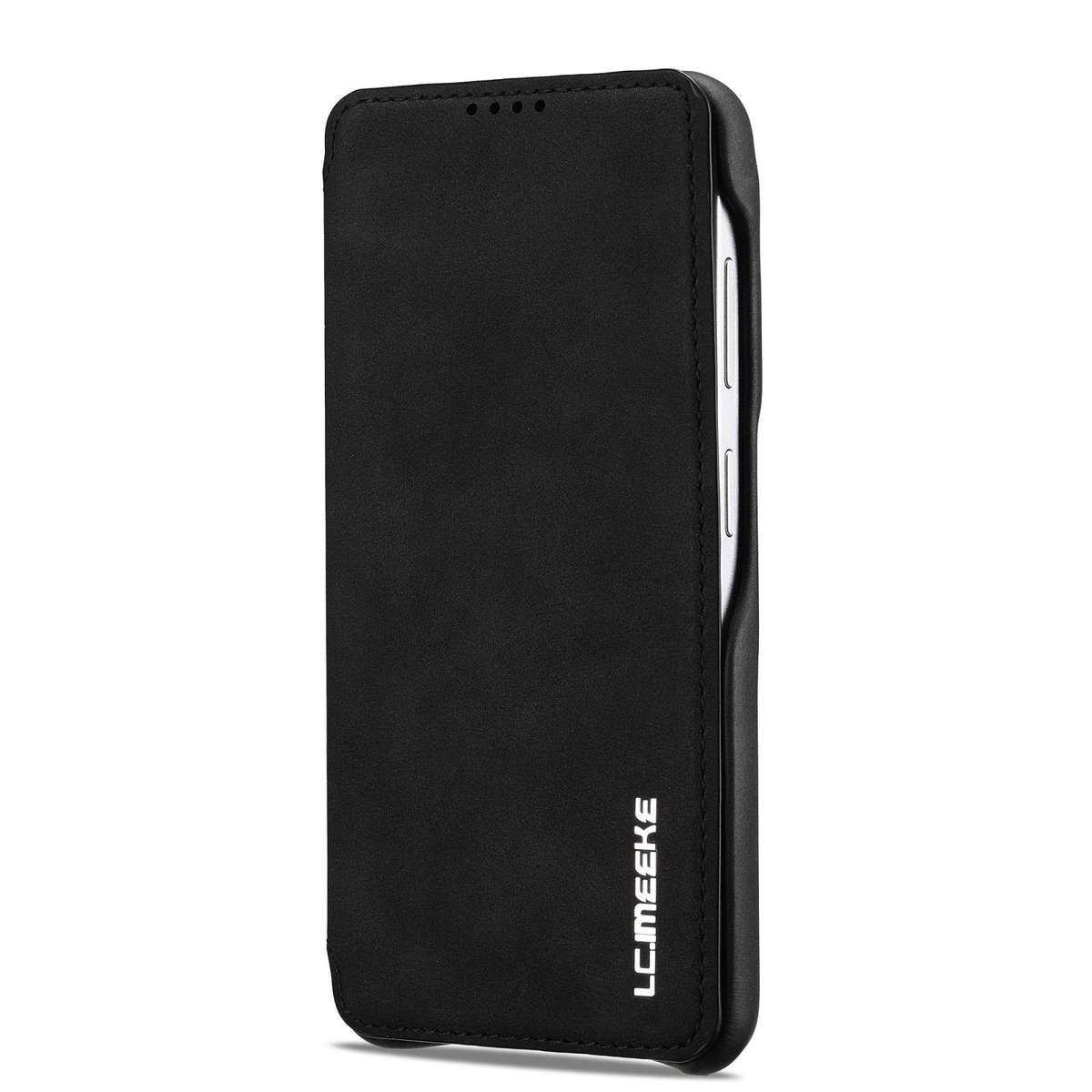 For Samsung Galaxy S26+ 5G LC.IMEEKE Hon Ancient Series Flip Leather Phone Case(Black)
