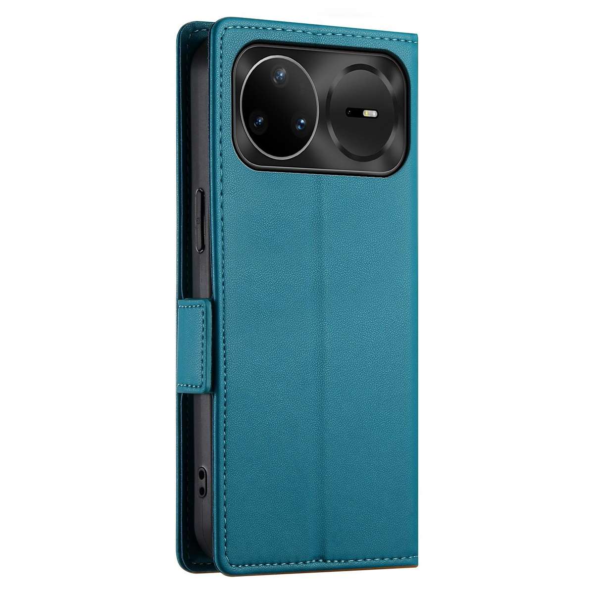 For Huawei nova 15 Pro / nova 15 Ultra Side Buckle Magnetic Frosted Leather Phone Case(Blue)
