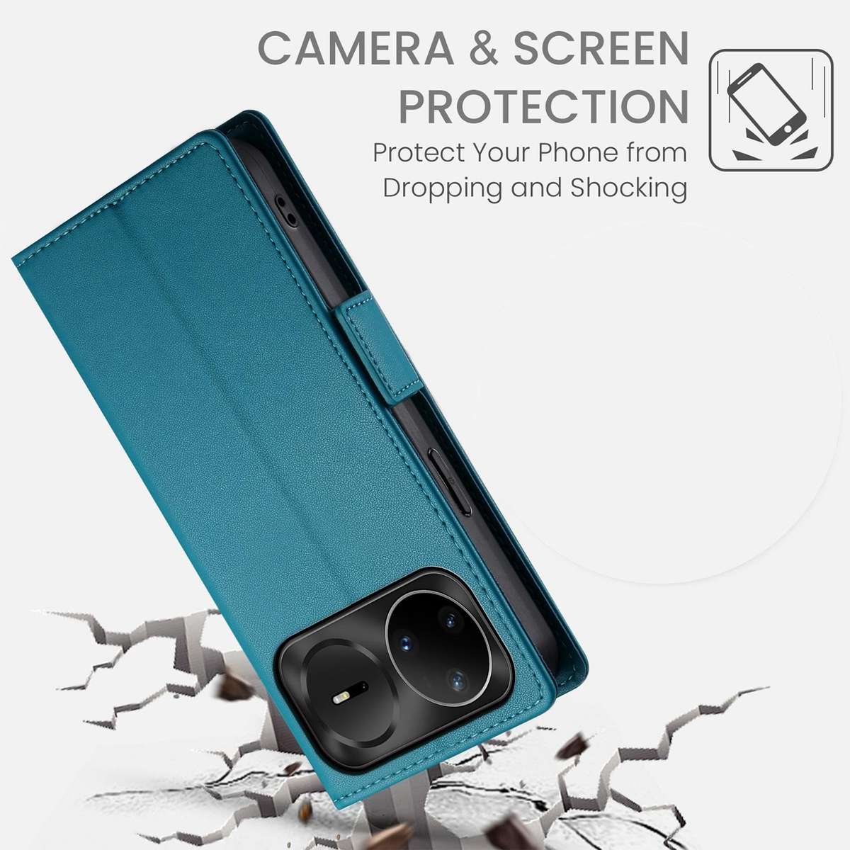 For Huawei nova 15 Pro / nova 15 Ultra Side Buckle Magnetic Frosted Leather Phone Case(Blue)