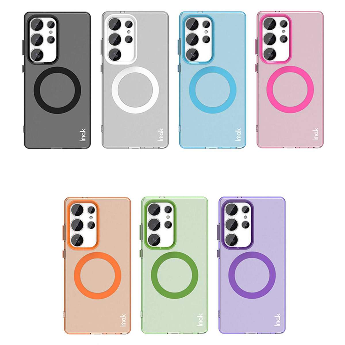 For Samsung Galaxy S25 Ultra 5G IMAK Candy Series Shockproof MagSafe Phone Case(White)