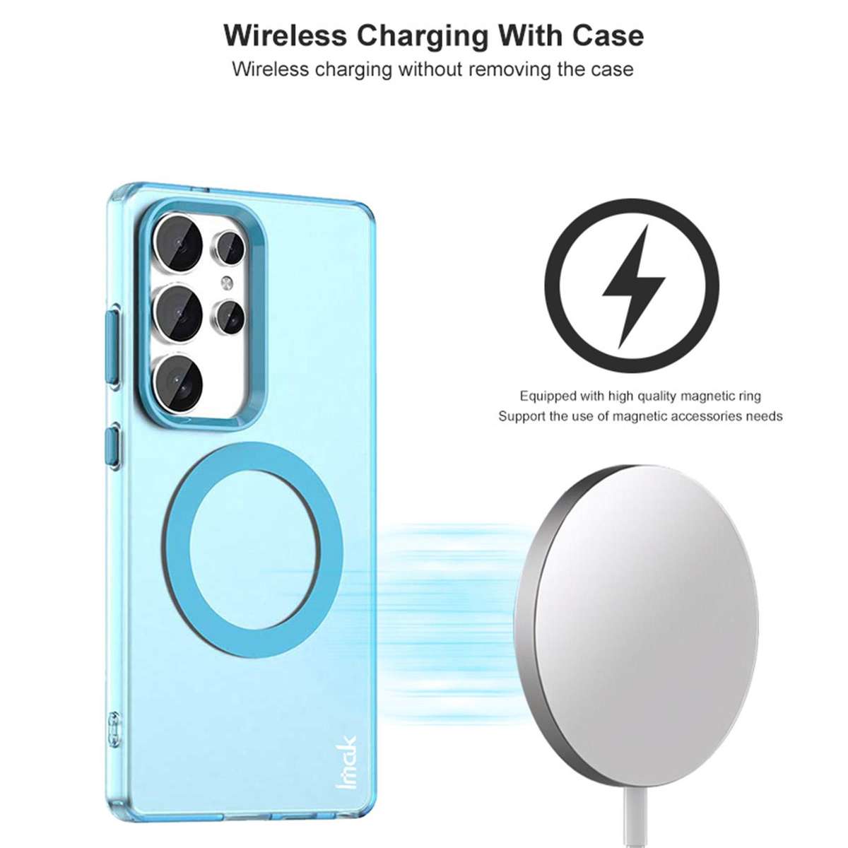 For Samsung Galaxy S25 Ultra 5G IMAK Candy Series Shockproof MagSafe Phone Case(White)