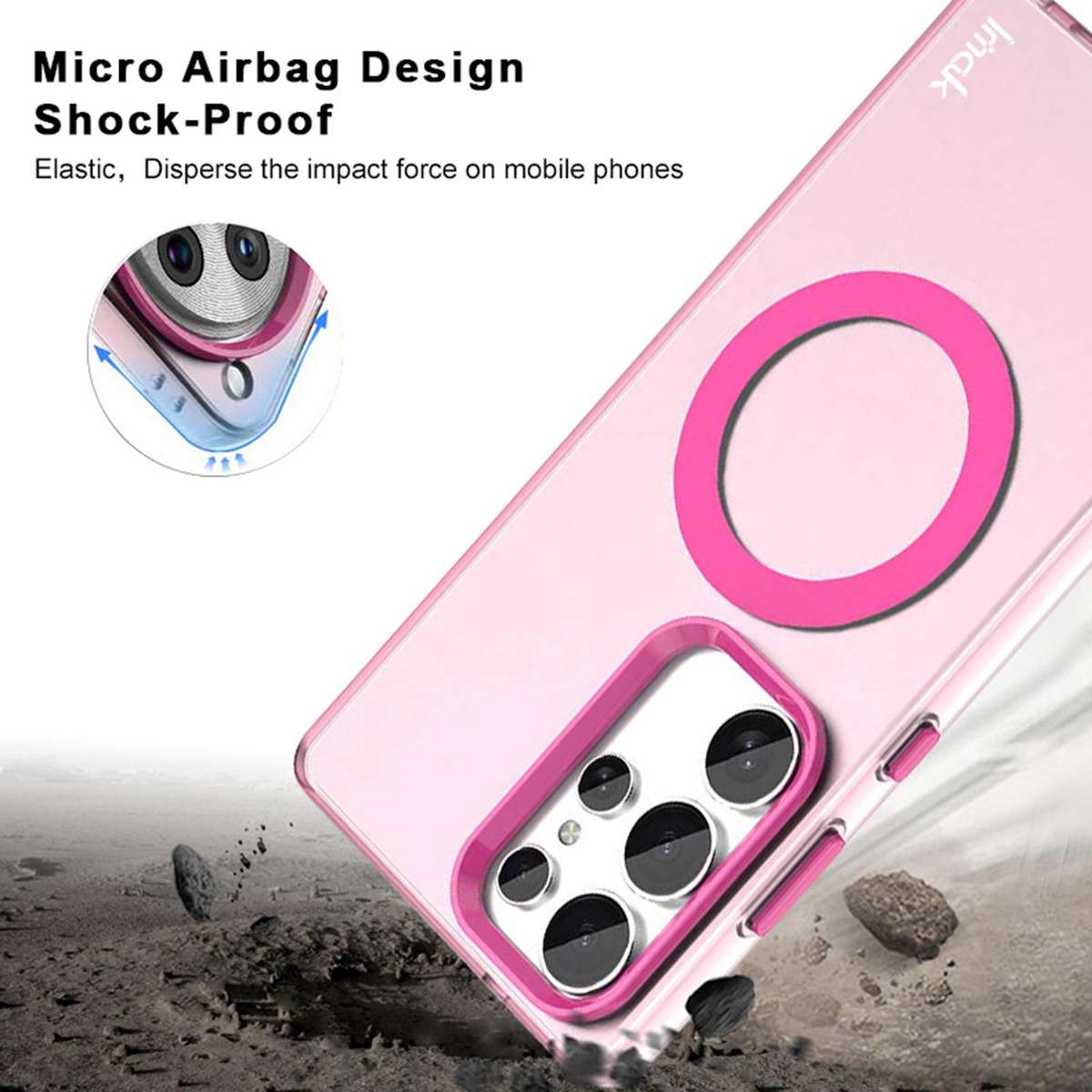 For Samsung Galaxy S25 Ultra 5G IMAK Candy Series Shockproof MagSafe Phone Case(White)