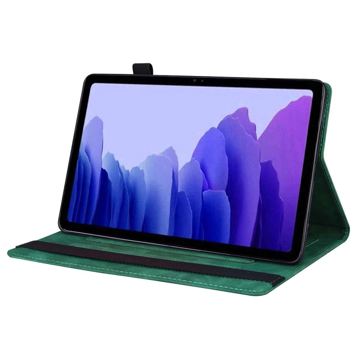 For Tecno Megapad Pro 12 Splicing Shockproof Leather Tablet Case(Green)