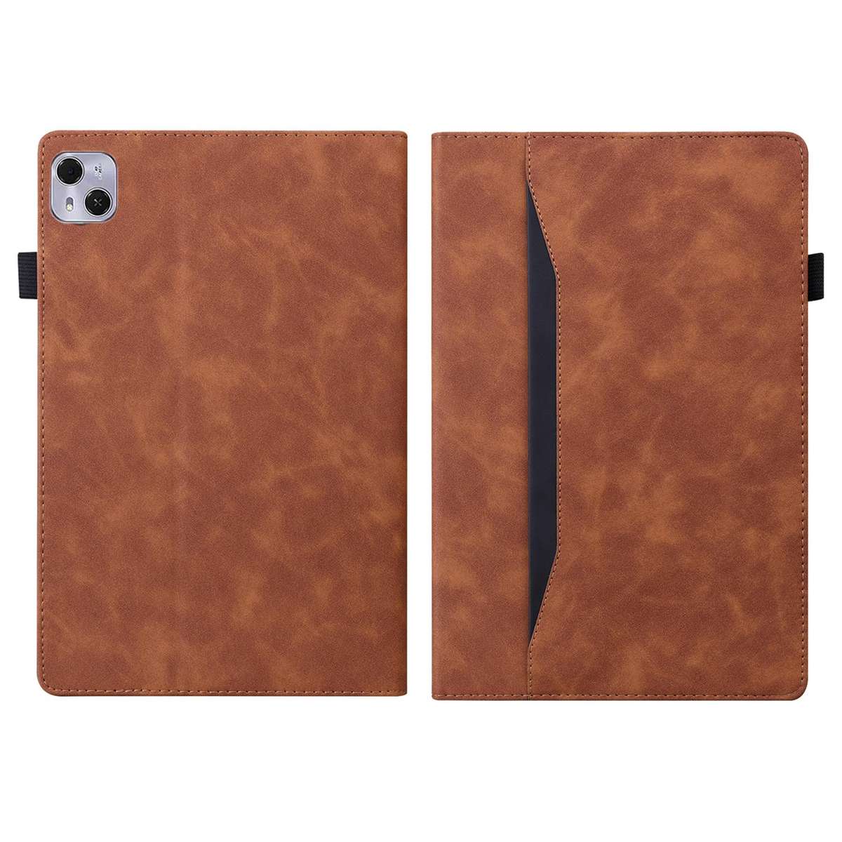 For Tecno Megapad Pro 12 Splicing Shockproof Leather Tablet Case(Brown)