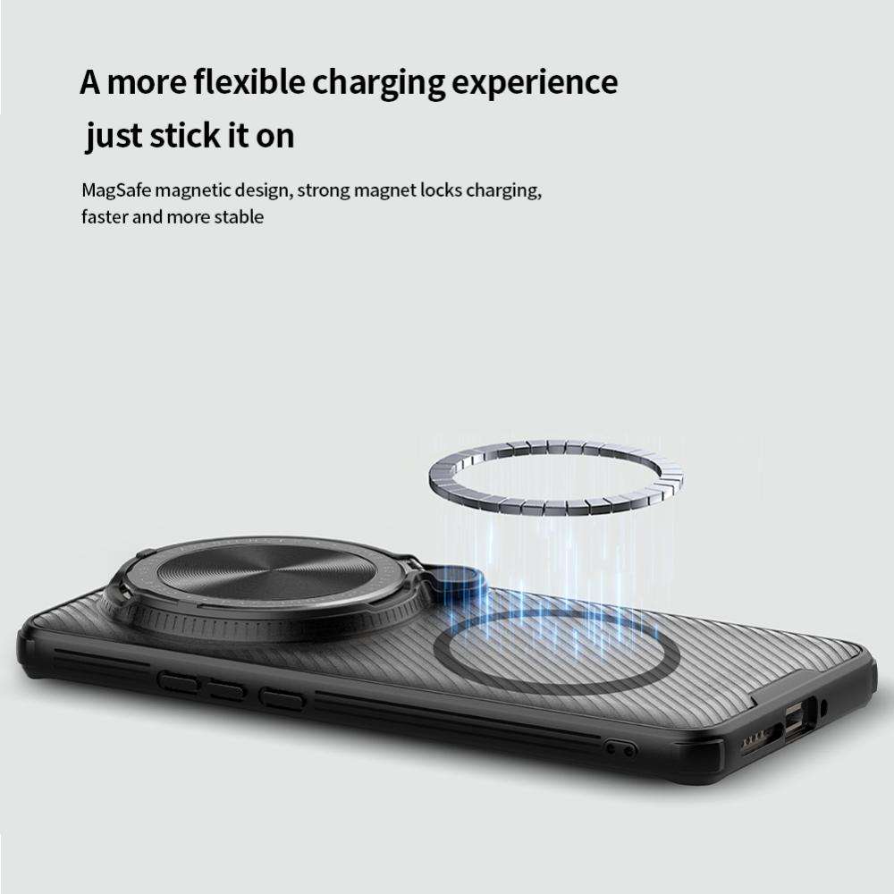 For Xiaomi 15 Ultra NILLKIN CamShield Prop MagSafe Magnetic Translucent PC Phone Case(Black)