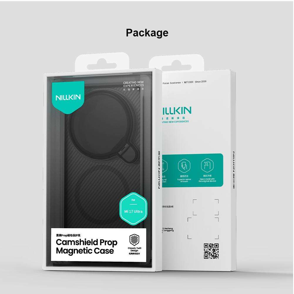 For Xiaomi 17 Ultra NILLKIN CamShield Prop MagSafe Magnetic Translucent PC Phone Case(Black)
