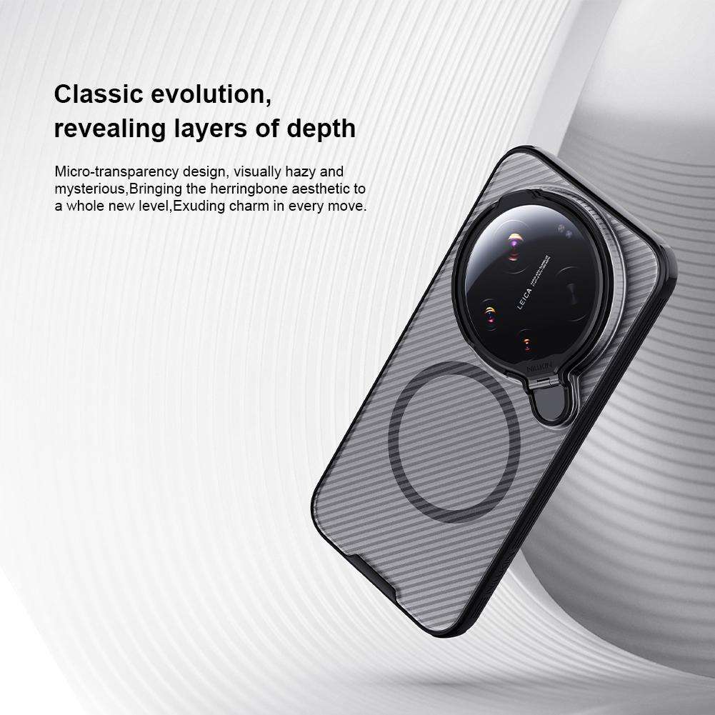 For Xiaomi 17 Ultra NILLKIN CamShield Prop MagSafe Magnetic Translucent PC Phone Case(Black)