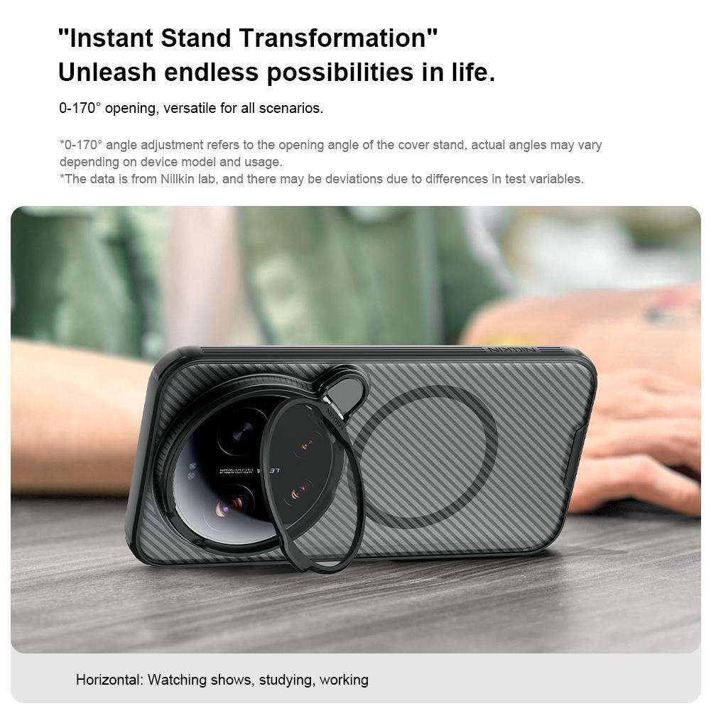 For Xiaomi 17 Ultra NILLKIN CamShield Prop MagSafe Magnetic Translucent PC Phone Case(Black)