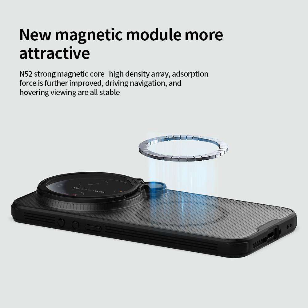 For Xiaomi 17 Ultra NILLKIN CamShield Prop MagSafe Magnetic Translucent PC Phone Case(Black)