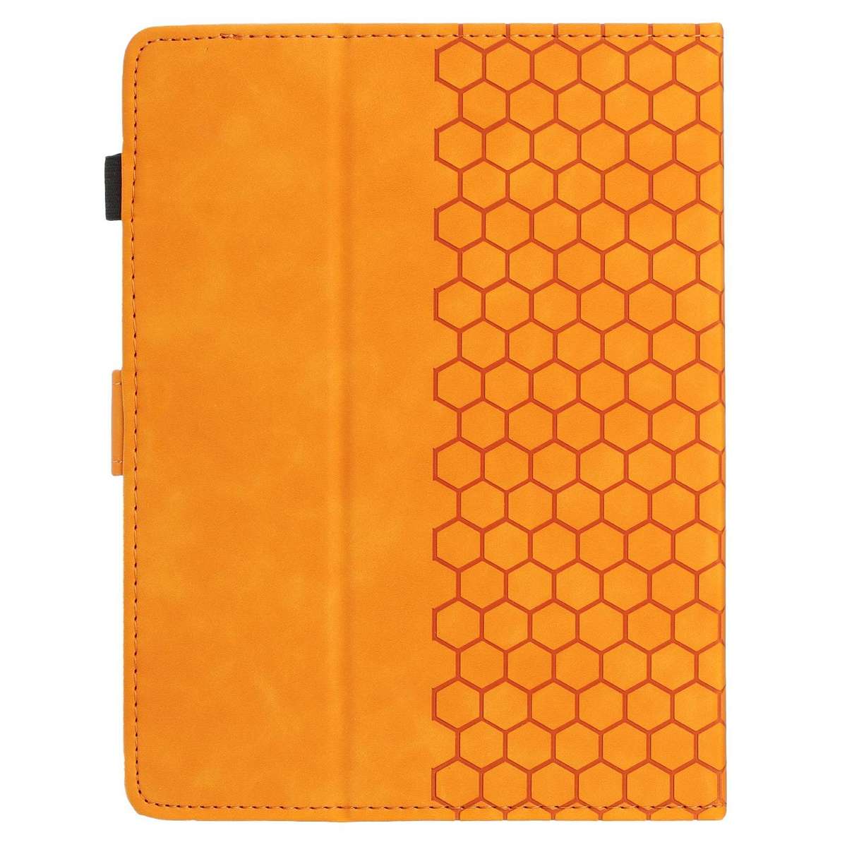 7 inch Honeycomb Embossed Leather Smart Tablet Case(Yellow)