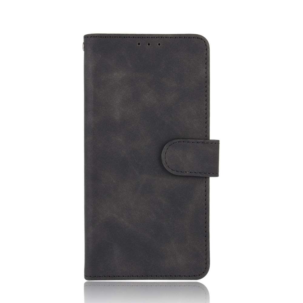 For TCL 10 Pro Solid Color Skin Feel Magnetic Buckle Horizontal Flip Calf Texture PU L ... (Black)