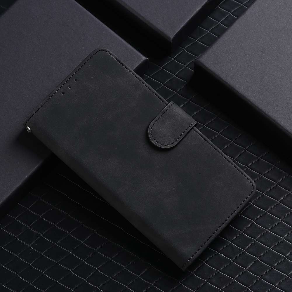 For TCL 10 Pro Solid Color Skin Feel Magnetic Buckle Horizontal Flip Calf Texture PU L ... (Black)