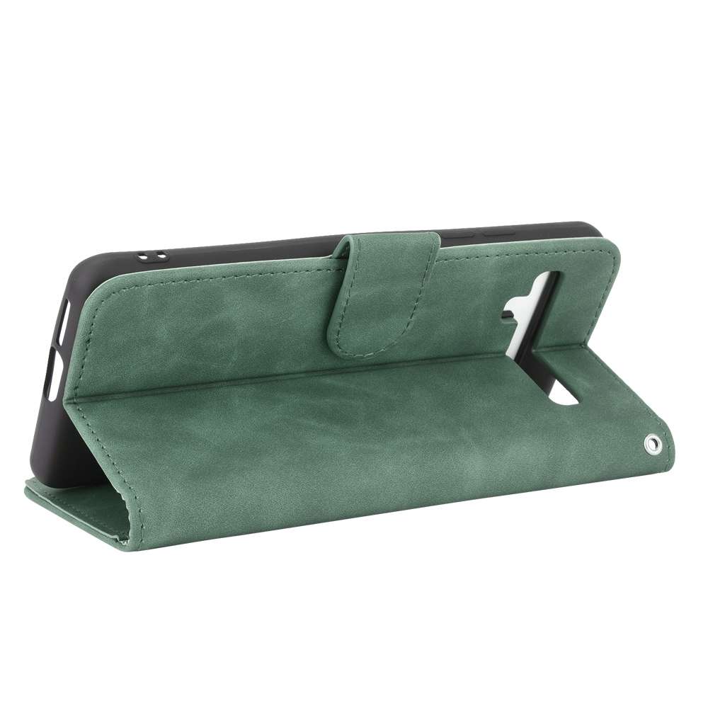 For TCL 10 Pro Solid Color Skin Feel Magnetic Buckle Horizontal Flip Calf Texture PU L ... (Green)
