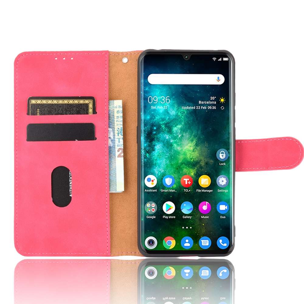 For TCL 10 Pro Solid Color Skin Feel Magnetic Buckle Horizontal Flip Calf Texture P ... (Rose Red)