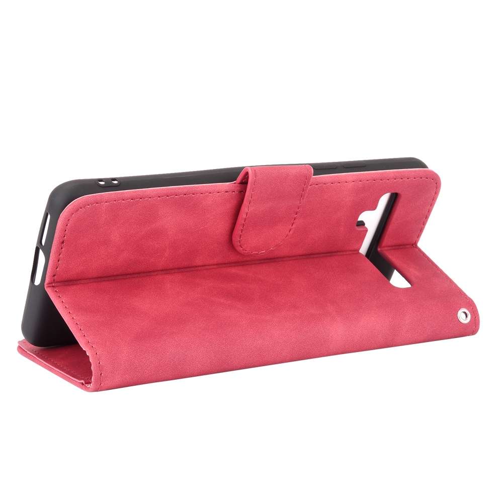 For TCL 10 Pro Solid Color Skin Feel Magnetic Buckle Horizontal Flip Calf Texture P ... (Rose Red)