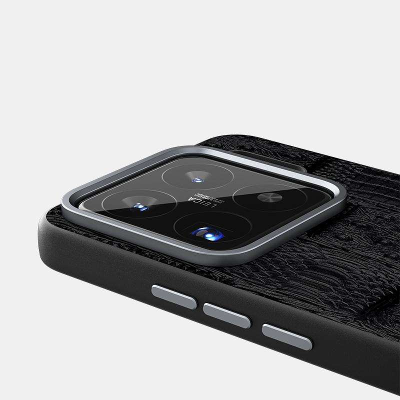 For Xiaomi 15S Pro ABEEL Beast Pattern 6D Micro-Embossed MagSafe Genuine Leather Phone Case(Black)