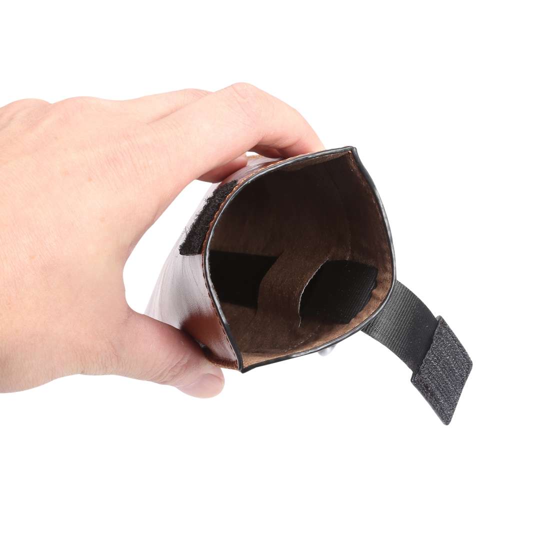 Ultra-thin Simple Drawstring Horizontal Plate Hanging Waist Phone Waist Pack Leather ... (Coffee)