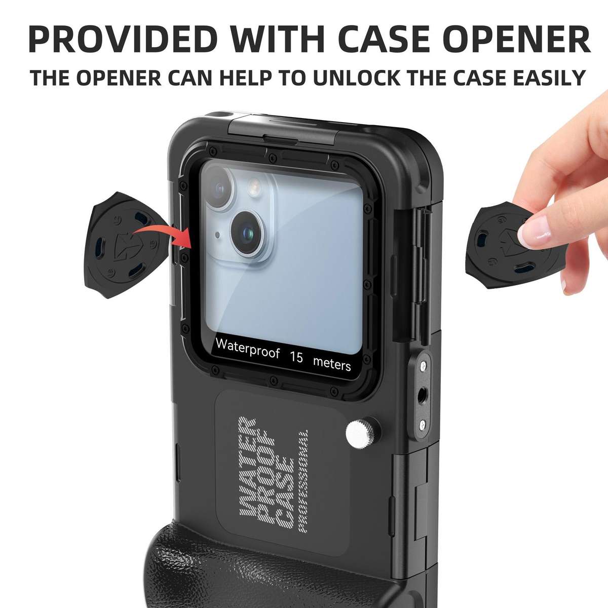 RedPepper 4th Generation Diving Protective Case for iPhone, Waterproof depth: 15m(Black)