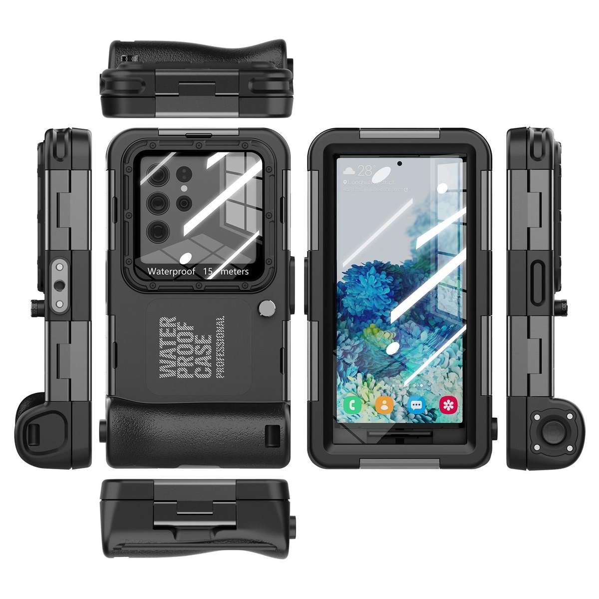 RedPepper 4th Generation Diving Protective Case, Waterproof depth: 15m(Black)
