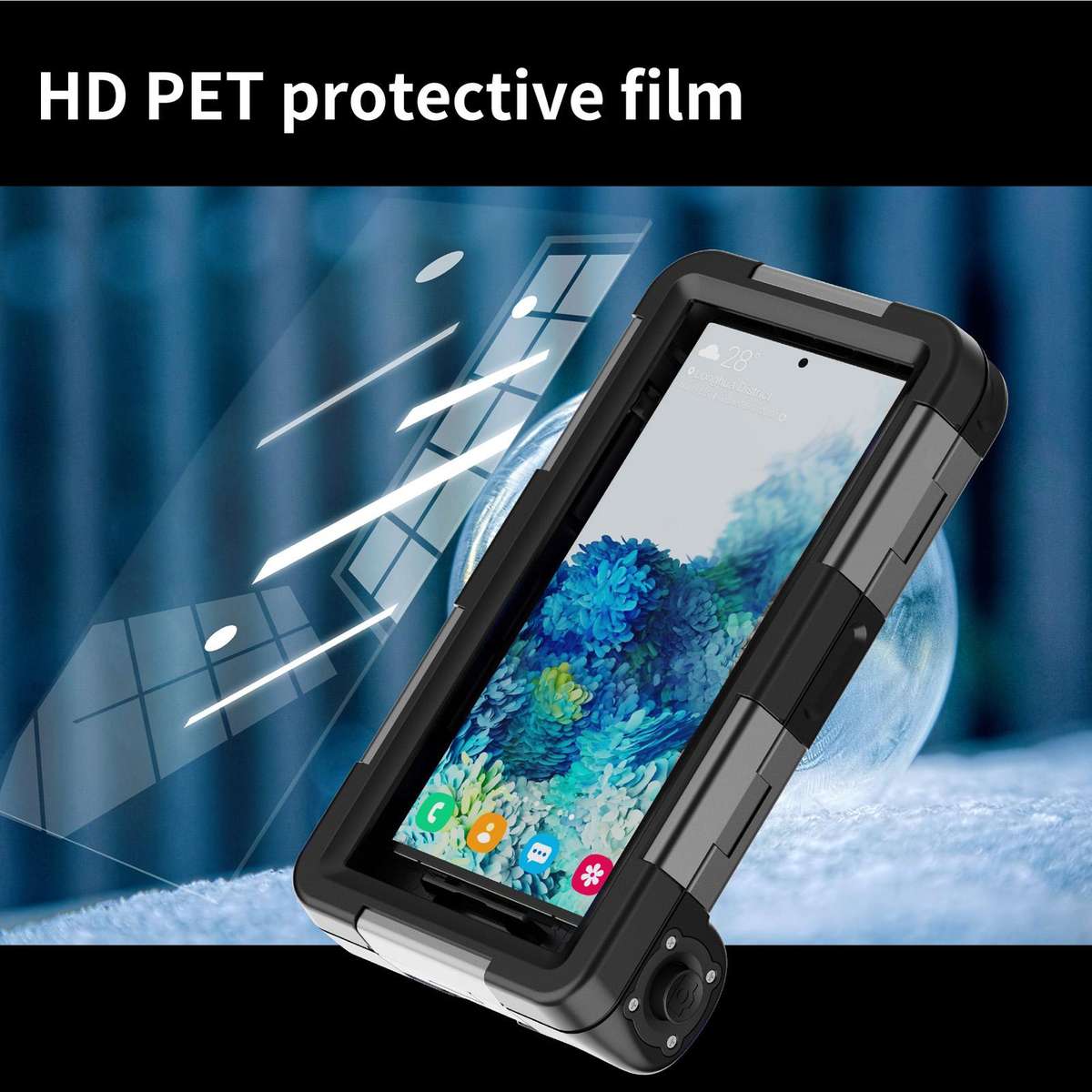 RedPepper 4th Generation Diving Protective Case, Waterproof depth: 15m(Black)