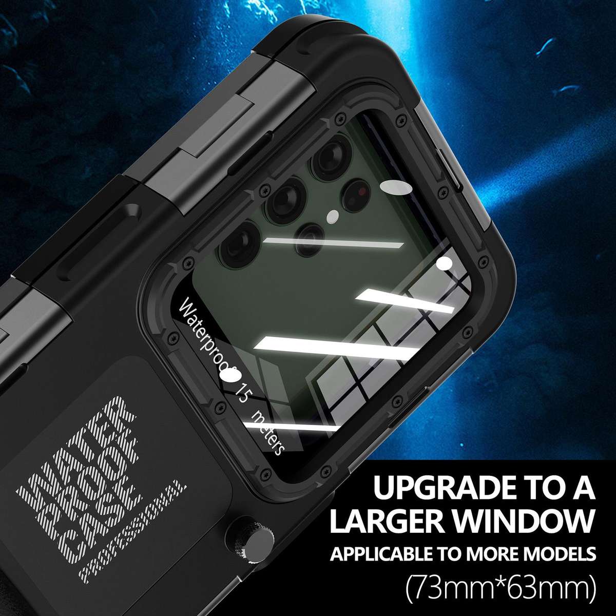 RedPepper 4th Generation Diving Protective Case, Waterproof depth: 15m(Black)