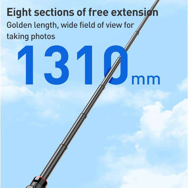 Lenovo Thinkplus H1V Premium Aluminum Alloy Bluetooth Selfie Stick, 1.3m(Black)