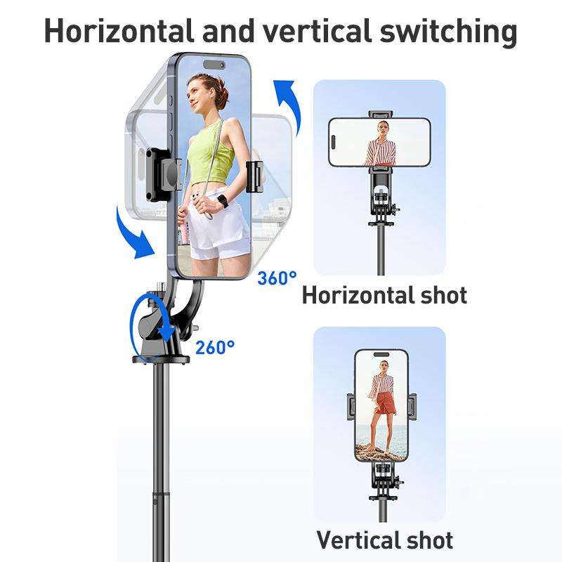 Lenovo Thinkplus H1V Premium Aluminum Alloy Bluetooth Selfie Stick, 1.3m(Black)