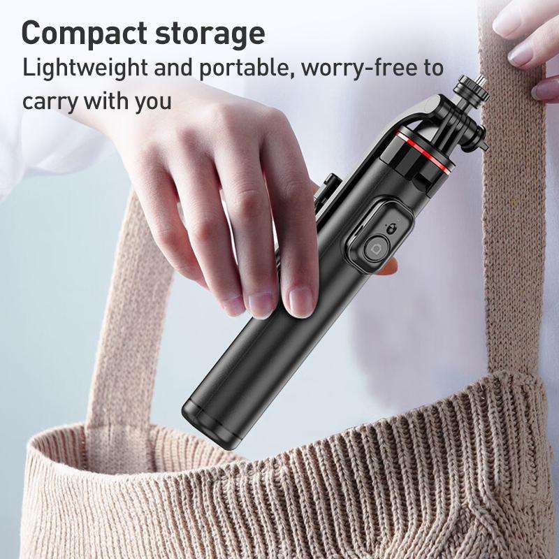 Lenovo Thinkplus H1V Premium Aluminum Alloy Bluetooth Selfie Stick, 1.3m(Black)