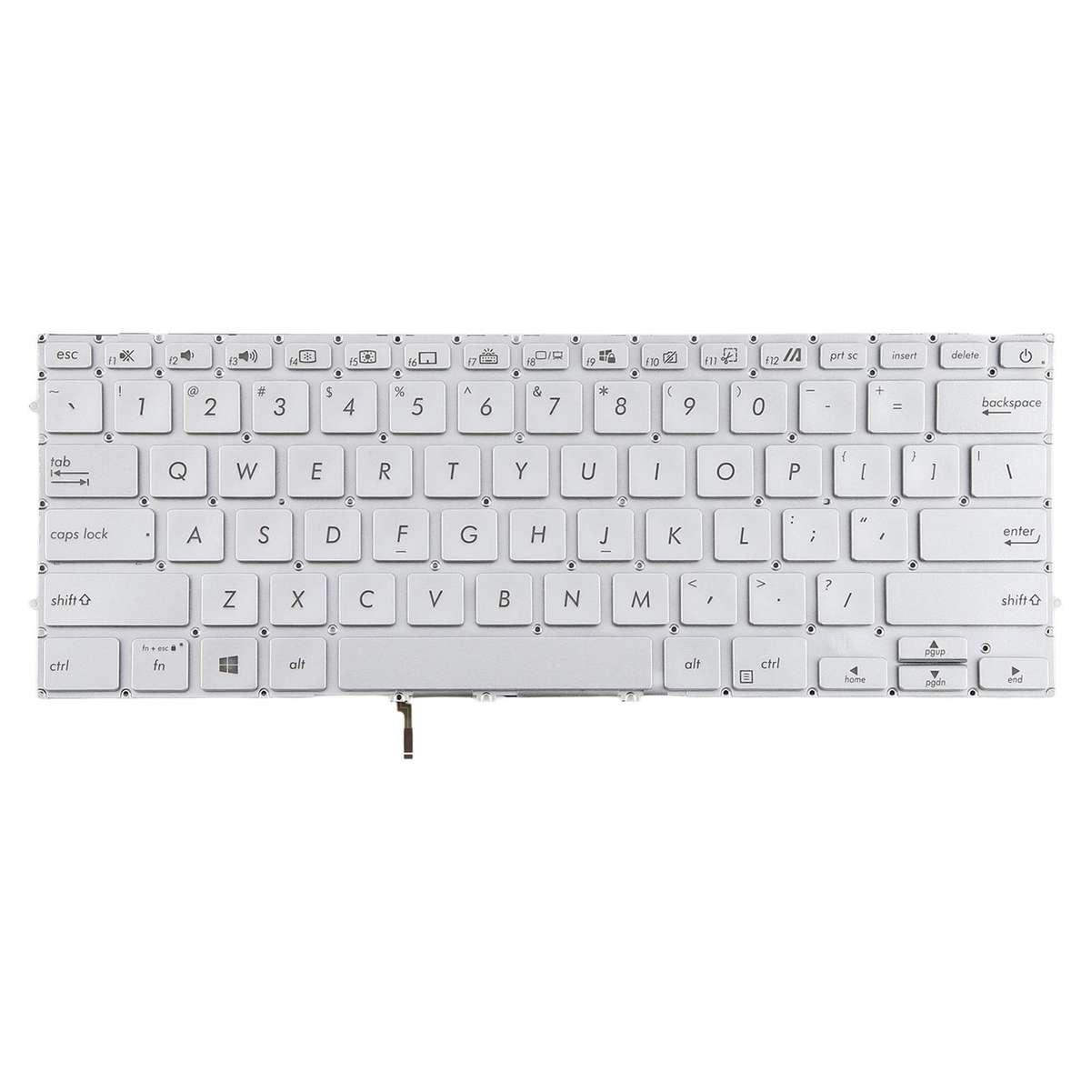 US Version Backlit Laptop Keyboard for Asus UX431 X431 V431 K431 S431 X431FAC UX431U ... (Silver)