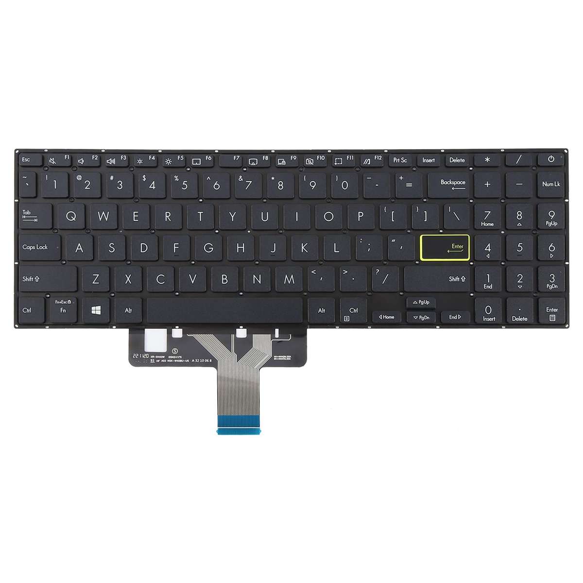 US Version Laptop Keyboard for Asus VivoBook X521 V5100E X521FL S5600F S533F 2020(Silver)