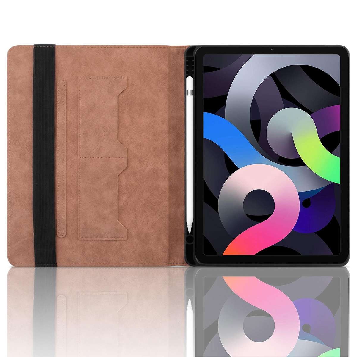 For iPad Air 11 2026 / 2025 / 2024 Rhombus Embossed Leather Smart Tablet Case(Brown)