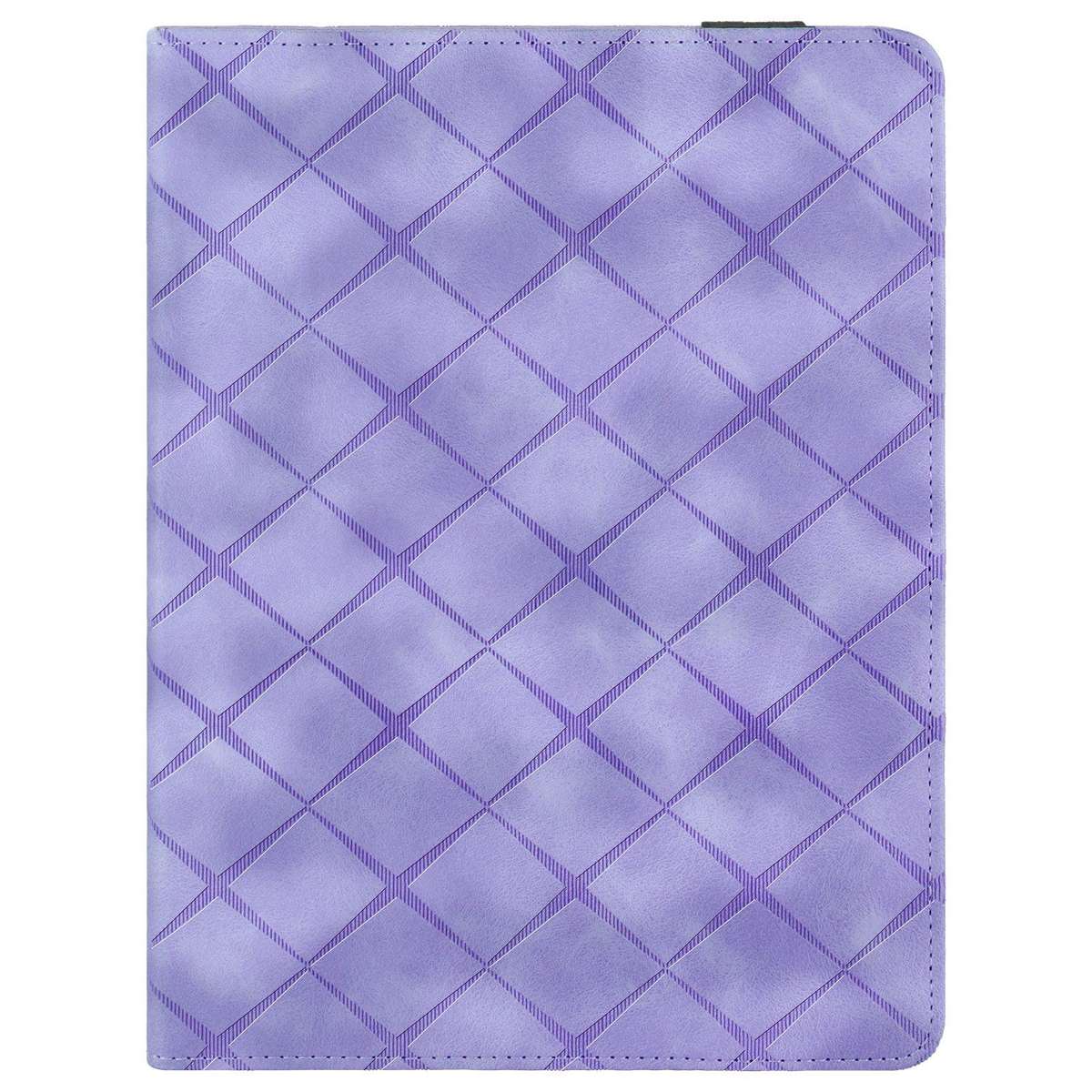 For iPad Air 11 2026 / 2025 / 2024 Rhombus Embossed Leather Smart Tablet Case(Purple)