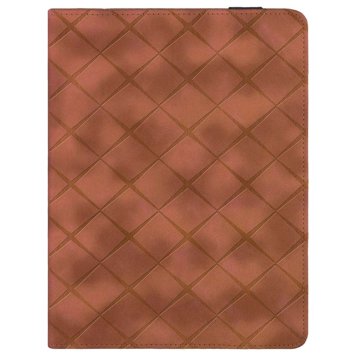 For iPad Air 13 2026 / 2025 / 2024 Rhombus Embossed Leather Smart Tablet Case(Brown)