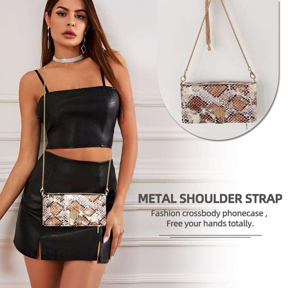 For Redmi K80 Ultra Crossbody Handle Snake Texture Leather Phone Case(White)