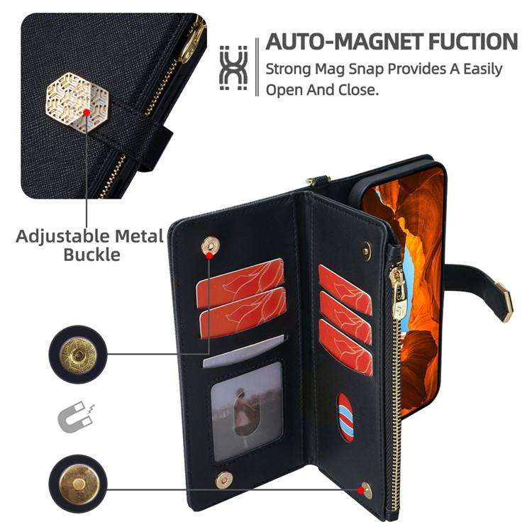 For Redmi K80 Ultra Crossbody Handle Cross Texture Leather Phone Case(Black)