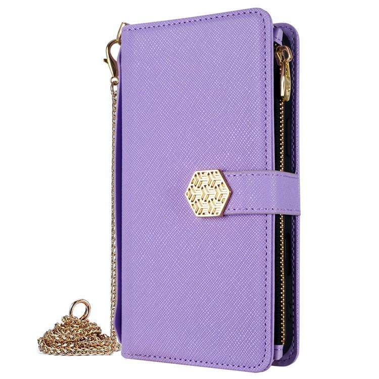 For Redmi K80 Ultra Crossbody Handle Cross Texture Leather Phone Case(Purple)