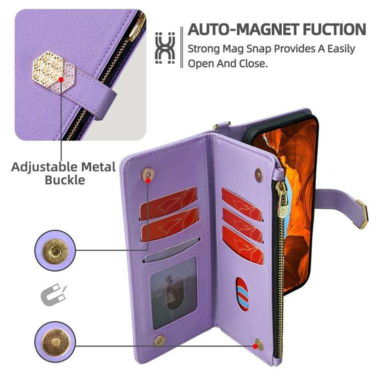 For Redmi K80 Ultra Crossbody Handle Cross Texture Leather Phone Case(Purple)