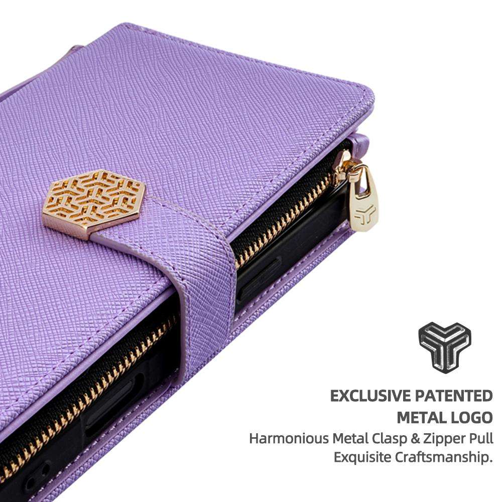 For Redmi K80 Ultra Crossbody Handle Cross Texture Leather Phone Case(Purple)
