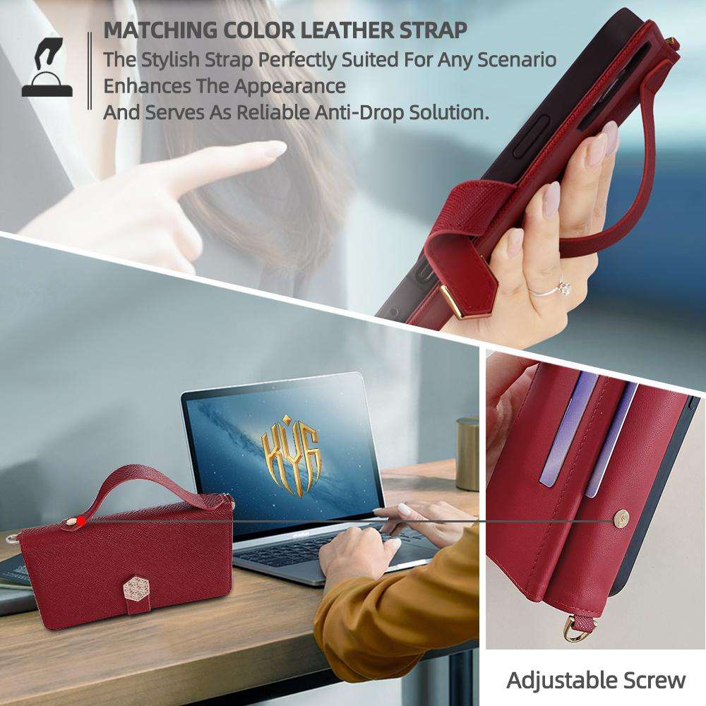 For Redmi K80 Ultra Crossbody Handle Cross Texture Leather Phone Case(Red)