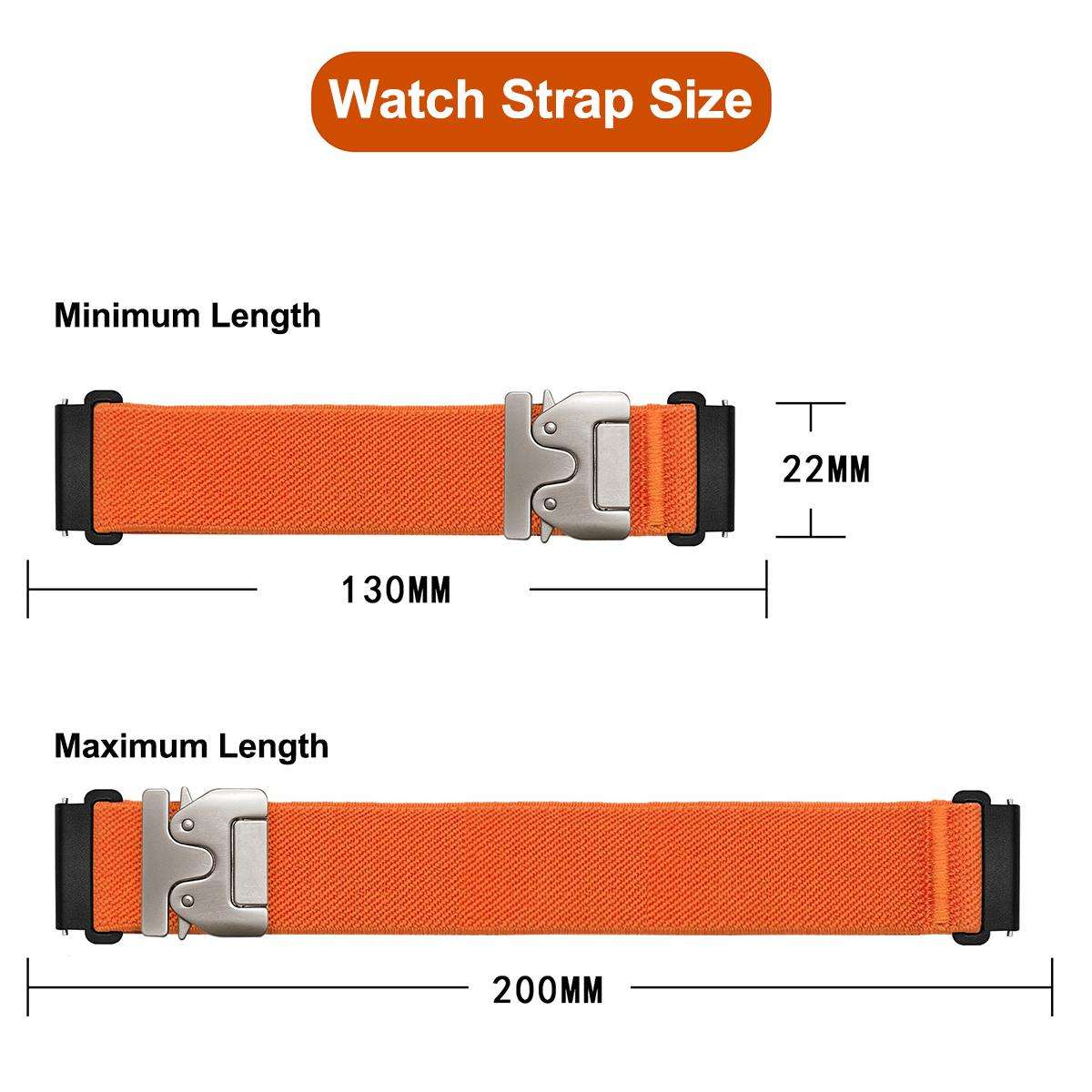 20mm Parachute Buckle Elastic Nylon Watch Band(Dark Blue)
