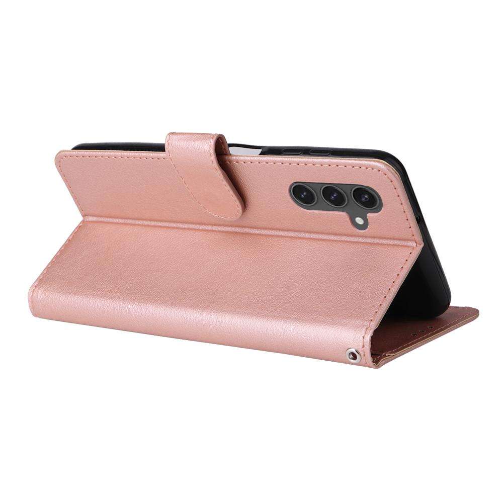 For Samsung Galaxy S25 FE 5G 3-Card Slots Multifunctional Leather Phone Case(Rose Gold)