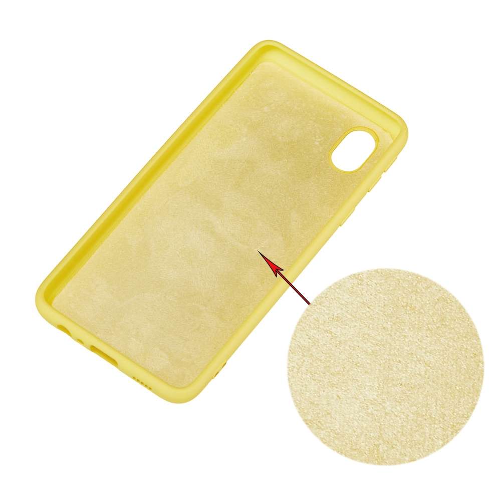 For Samsung Galaxy A01 Core Solid Color Liquid Silicone Dropproof Full Coverage Protective Case(Gree