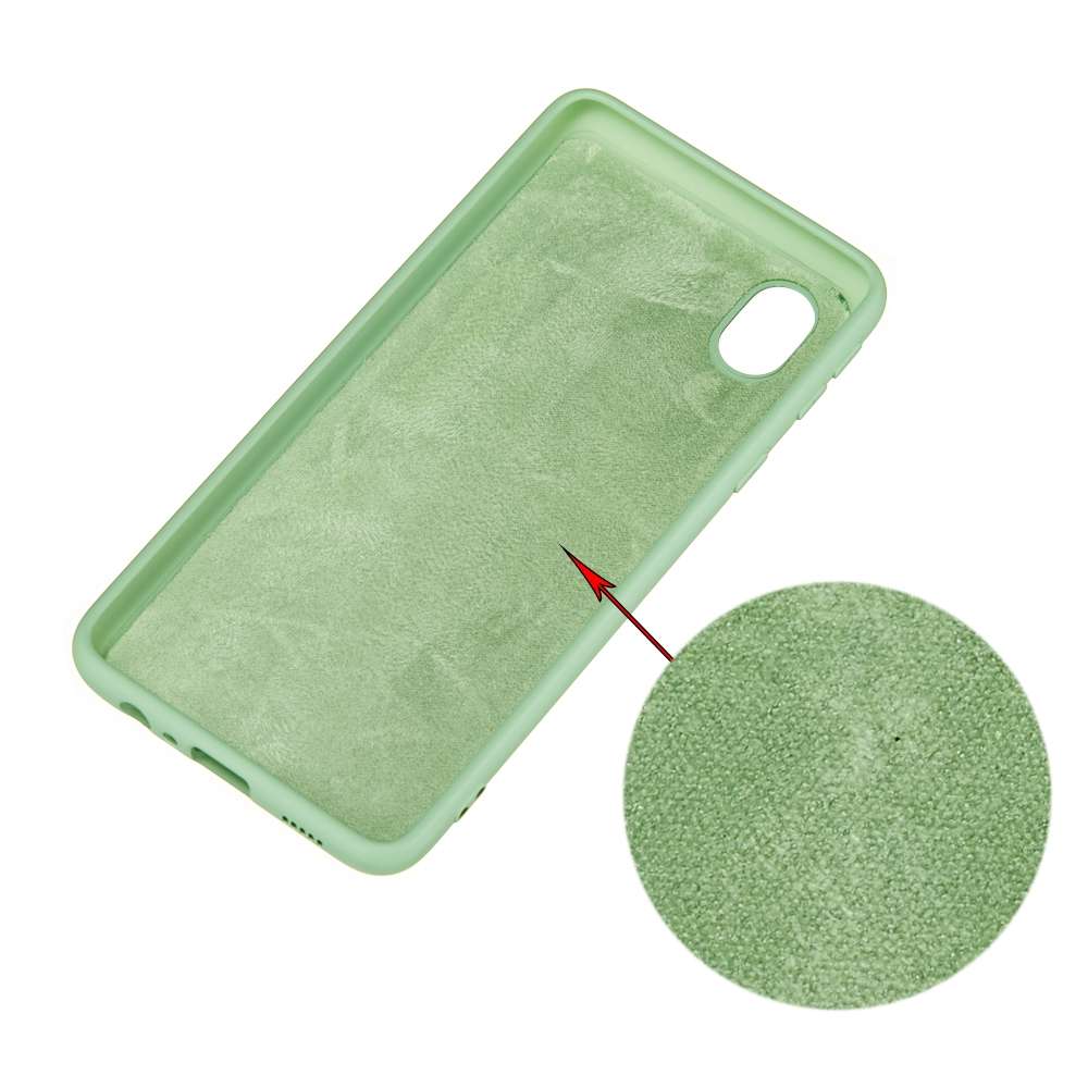 For Samsung Galaxy A01 Core Solid Color Liquid Silicone Dropproof Full Coverage Protective Case(Gree