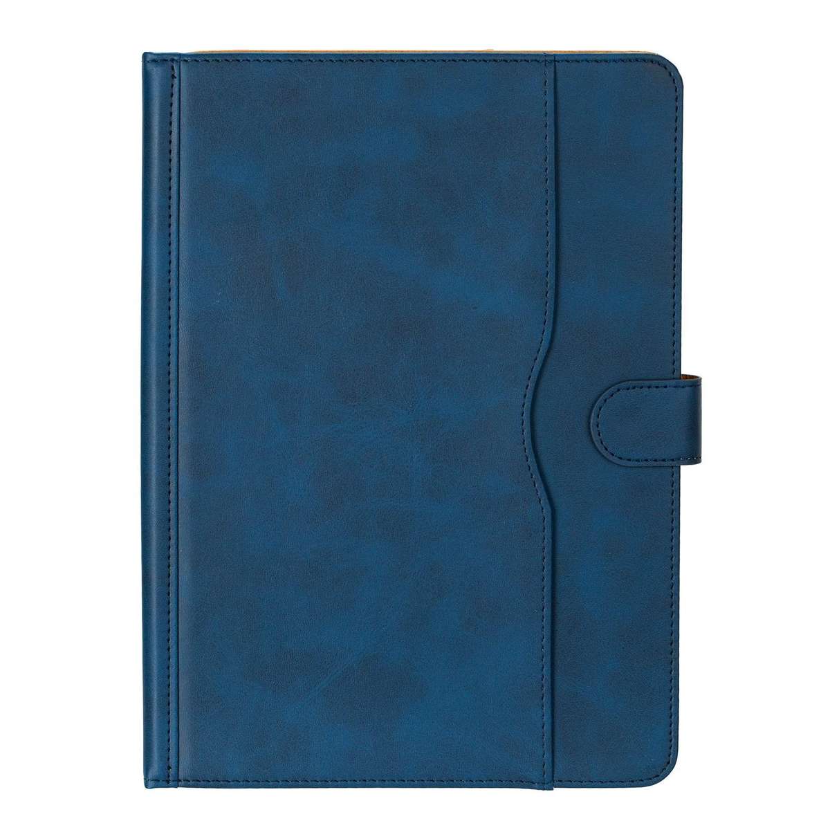 9-10 inch Two-Color Cowhide Leather Tablet Case(Dark Blue)