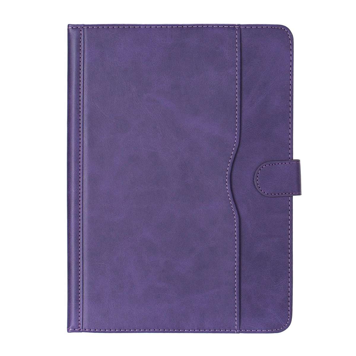 11-12.4 inch Two-Color Cowhide Leather Tablet Case(Purple)