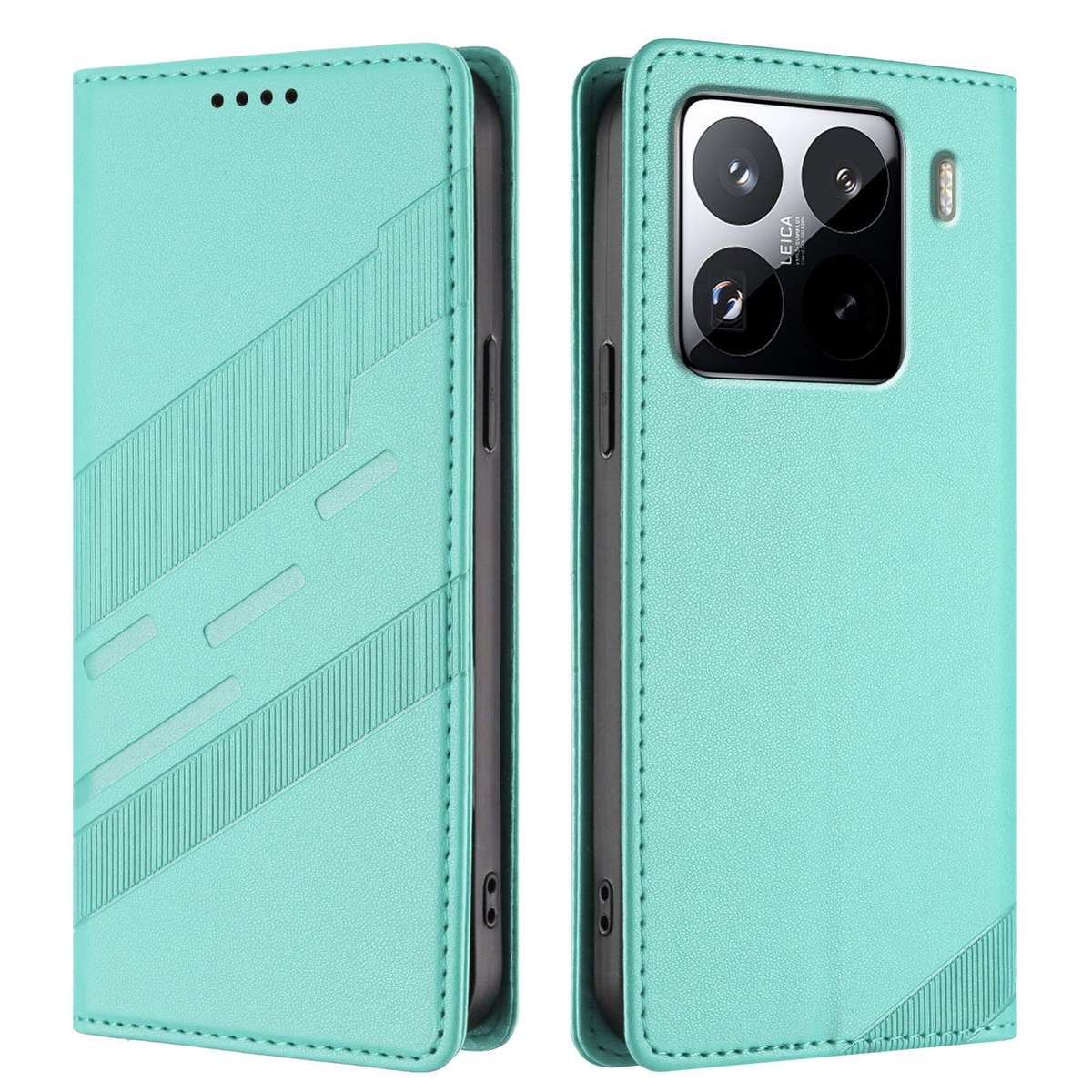 For Xiaomi 15S Pro Embossed Multi-functional Wallet Retro Leather Phone Case(Mint Green)