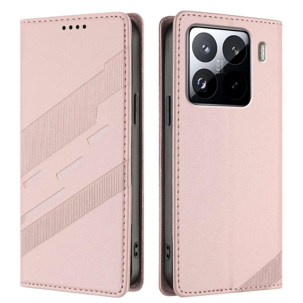 For Xiaomi 15S Pro Embossed Multi-functional Wallet Retro Leather Phone Case(Pink)